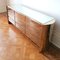 Vintage Mirror Glass & Gold Metal Sideboard with 9 Drawers from Ello, Image 1