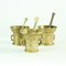 Vintage Brass Pestle & Mortars, Czechoslovakia, 1950s, Set of 3 1