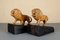 Handmade Wooden Lion Bookends, 1920s, Set of 2 3