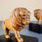 Serre-Livres Lion Fait Main en Bois, 1920s, Set de 2 9