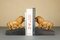 Handmade Wooden Lion Bookends, 1920s, Set of 2 2