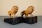 Handmade Wooden Lion Bookends, 1920s, Set of 2, Image 4