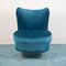 Blaues Vintage Samt Sofa & Sessel von Ico Luisa Parisi, 1950er, 3er Set 14