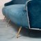 Sofá vintage de terciopelo azul y butacas de Ico Luisa Parisi, años 50. Juego de 3, Imagen 9