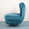 Vintage Blue Velvet Sofa & Armchairs by Ico Luisa Parisi, 1950s, Set of 3 13