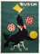 East German Busch Circus 1967 Juggling Seal Poster, Image 1