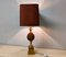 Lámpara de mesa en forma de piña de latón, años 70, Imagen 2