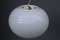 Spiral White Egg Ceiling Lamp from De Majo, 1970s 5