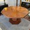 Octagonal Travertine & Red Brass Dining Table, 1970s, Image 1