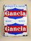 Italian Blue, Red & White Enamel Metal Gancia Vermouth Sign, 1960s, Image 2