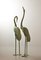 Kranich Vogel Bronzeskulpturen, 1950er, 2er Set 7