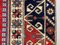 Grand Tapis Tribal Vintage Rouge, Marine, Bleu Beige et Beige, Turquie, 1950s 7