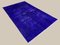 Großer Türkischer Überfärbter Teppich in Blau & Schwarz 5