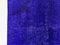 Großer Türkischer Überfärbter Teppich in Blau & Schwarz 10