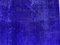 Großer Türkischer Überfärbter Teppich in Blau & Schwarz 7