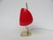 Tischlampen aus Messing & Acrylglas in Gelb & Rot, 1950er, 2er Set 13