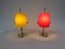 Yellow & Red Brass and Acrylic Glass Table Lamps, 1950s, Set of 2 14