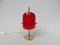 Yellow & Red Brass and Acrylic Glass Table Lamps, 1950s, Set of 2 12