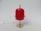 Yellow & Red Brass and Acrylic Glass Table Lamps, 1950s, Set of 2, Image 12