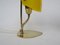 Lámparas de mesa de latón amarillo y rojo y vidrio acrílico, años 50. Juego de 2, Imagen 20