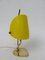 Lámparas de mesa de latón amarillo y rojo y vidrio acrílico, años 50. Juego de 2, Imagen 7