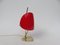 Tischlampen aus Messing & Acrylglas in Gelb & Rot, 1950er, 2er Set 10