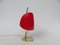 Yellow & Red Brass and Acrylic Glass Table Lamps, 1950s, Set of 2 10