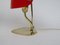 Yellow & Red Brass and Acrylic Glass Table Lamps, 1950s, Set of 2, Image 23