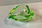Green Murano Vaseline Glass Dish from Seguso, 1950s 3