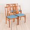 Mid-Century Danish Teak & Blue Wool Dining Chairs in the Style of Folke Ohlsson for Dux, 1970s, Set of 4 4