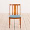 Mid-Century Danish Teak & Blue Wool Dining Chairs in the Style of Folke Ohlsson for Dux, 1970s, Set of 4, Image 7