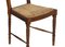 Walnut Dining Chairs with Straw Seats from Lavaggi, 1950s, Set of 6, Image 5