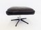 Model 802 Black Leather Chair with Ottoman by Werner Langenfeld for ESA, 1960s 11