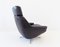 Model 802 Black Leather Chair with Ottoman by Werner Langenfeld for ESA, 1960s, Image 16