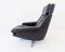 Model 802 Black Leather Chair with Ottoman by Werner Langenfeld for ESA, 1960s, Image 19