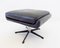 Model 802 Black Leather Chair with Ottoman by Werner Langenfeld for ESA, 1960s, Image 14