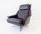 Model 802 Black Leather Chair with Ottoman by Werner Langenfeld for ESA, 1960s 20