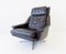 Model 802 Black Leather Chair with Ottoman by Werner Langenfeld for ESA, 1960s, Image 20