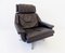 Model 802 Black Leather Chair with Ottoman by Werner Langenfeld for ESA, 1960s, Image 12
