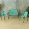 Vintage Green Bench & Chairs, 1960s, Set of 3 1