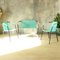 Vintage Green Bench & Chairs, 1960s, Set of 3, Image 3