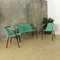 Vintage Green Bench & Chairs, 1960s, Set of 3, Image 17