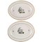 Large Oval Royal Copenhagen Serving Dishes in Hand-Painted Porcelain, Set of 2 1