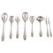 F&K Serving Parts in Plated Silver, 1930s, Set of 8 1