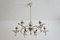 Vintage Nickel-Plated Chandelier by Lajos Kozma for Grünberger Jenő, Image 3