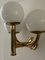 Italian Brass 3-Arm Sconce, 1940s, Image 6