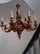 Mid-Century Gilded Wood Chandelier with 12 Lights 10