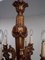 Mid-Century Gilded Wood Chandelier with 12 Lights 7