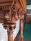Antique Walnut Fireplace with Lions Heads 4