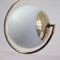 Lámpara colgante italiana Mid-Century Modern de vidrio satinado y latón, años 50, Imagen 10
